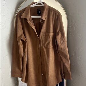 GAP suede button down shirt